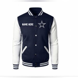 Cowboys Varsity Jacket w/Custom Name on Front
